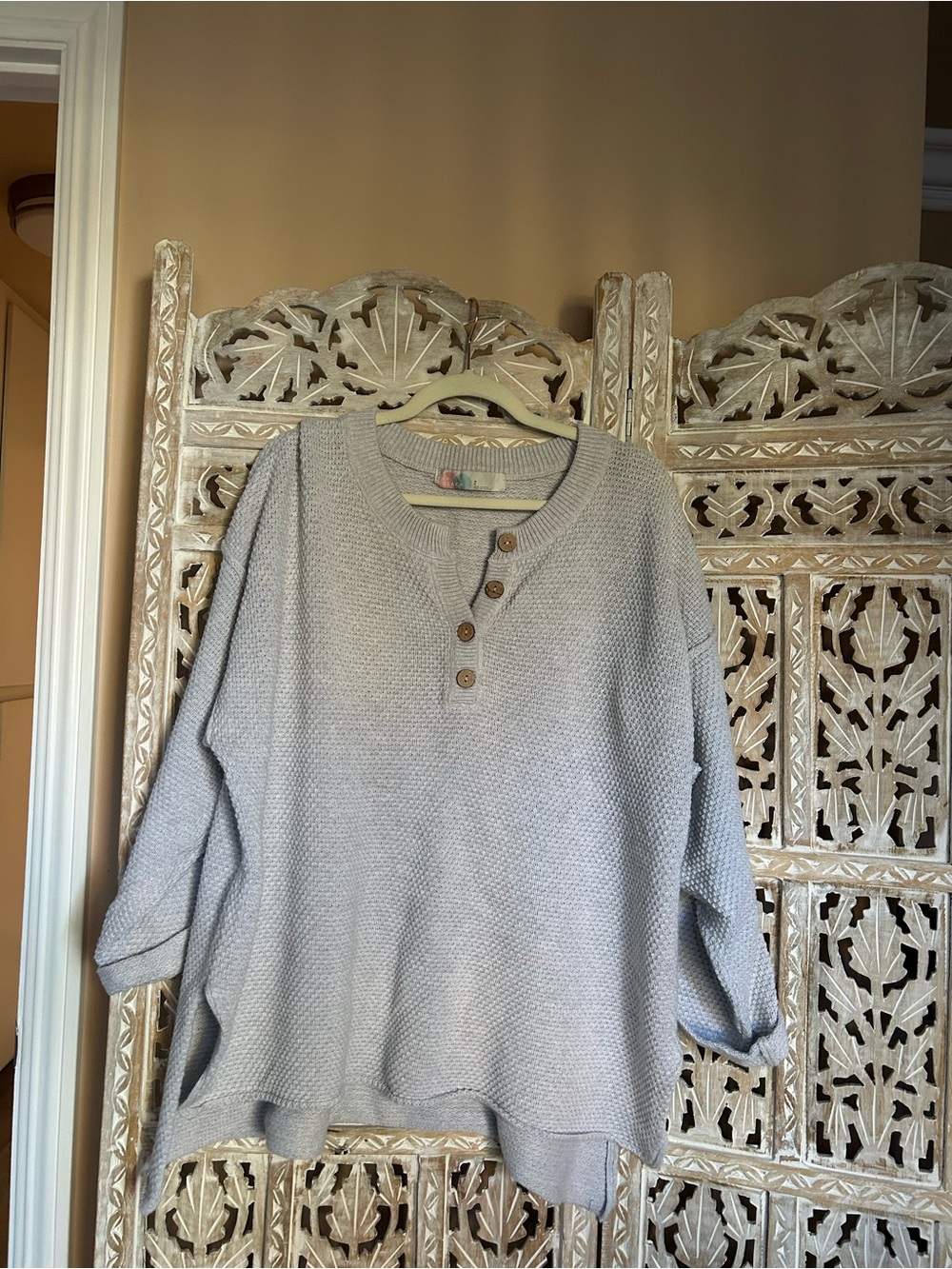 Free People Hailee Knit Sweater Set in Light Gray - Picture 2 of 4
